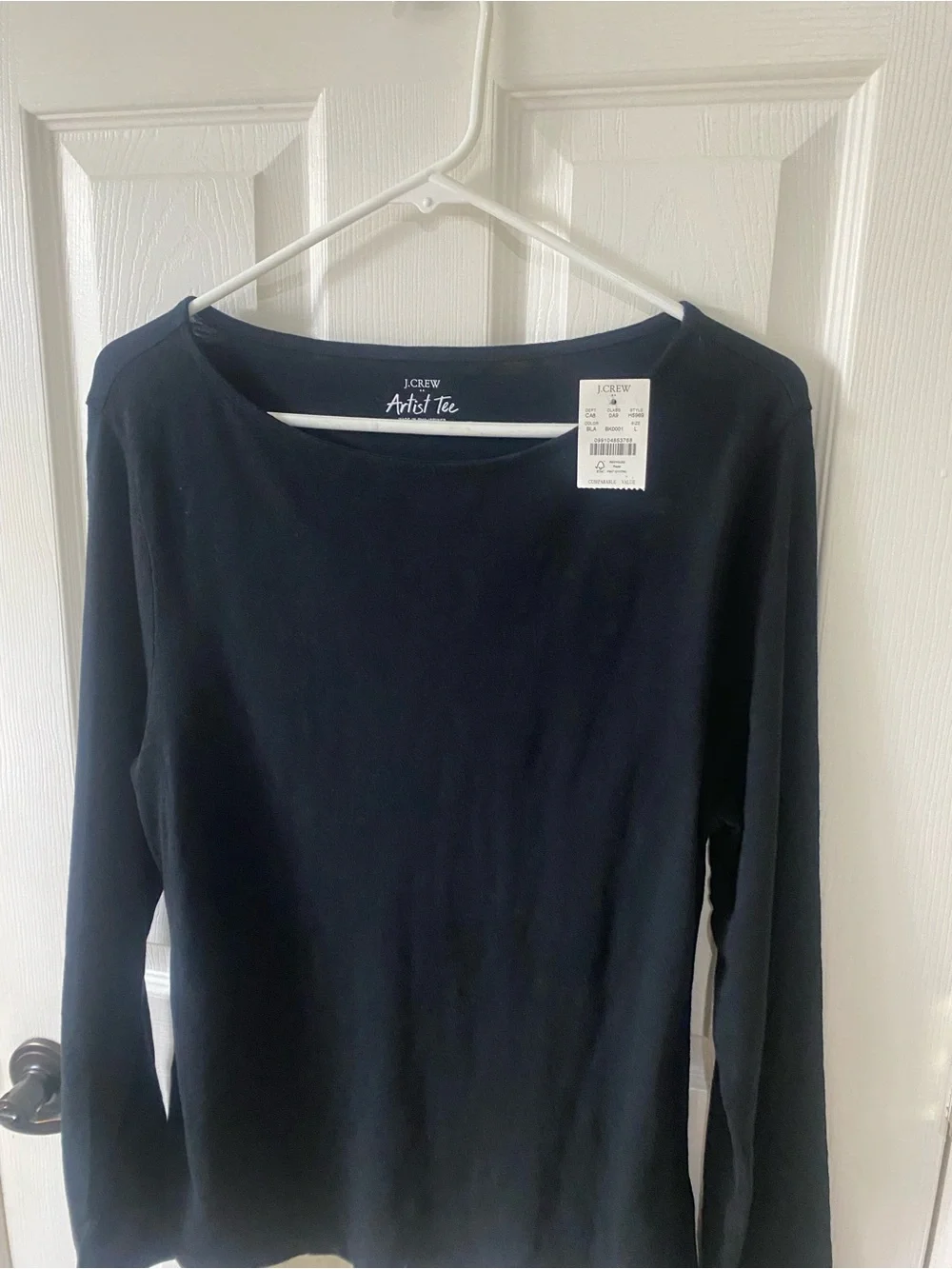 J. Crew Black Long-Sleeve Artist Tee